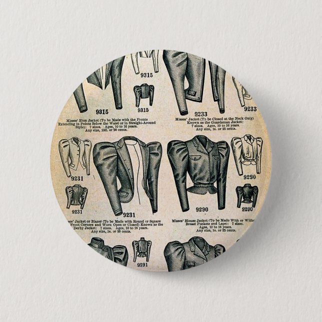 Bóton Redondo 5.08cm A Bicicleta Jakcets das senhoritas - propaganda (Frente)