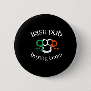Bóton Redondo 5.08cm A Equipe de Boxing do Duro Pub Irlandês Enfrentou