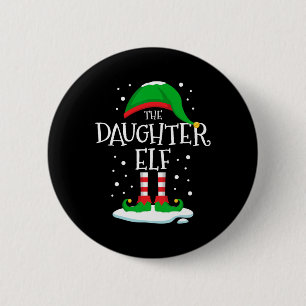 Bóton Redondo 5.08cm A Filha Da Família De Natal Elf Correspondendo A X