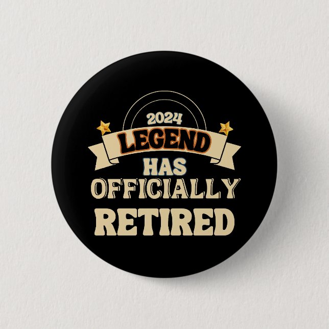 Bóton Redondo 5.08cm A lenda se aposentou oficialmente (Frente)
