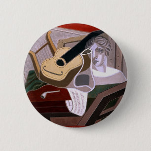Bóton Redondo 5.08cm A Mesa do músico por Juan Gris