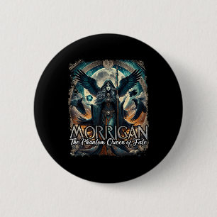 Bóton Redondo 5.08cm A mitologia Celta Irlandesa Morrigan Raven Crow Wa