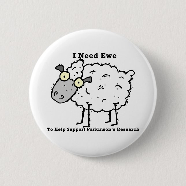 Bóton Redondo 5.08cm A pesquisa de Parkinson do apoio (Frente)