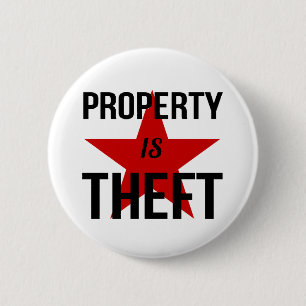 Bóton Redondo 5.08cm A propriedade é roubo - comunista socialista do