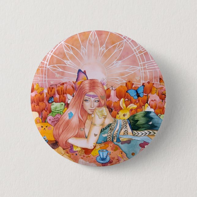 Bóton Redondo 5.08cm A Tarde (Frente)