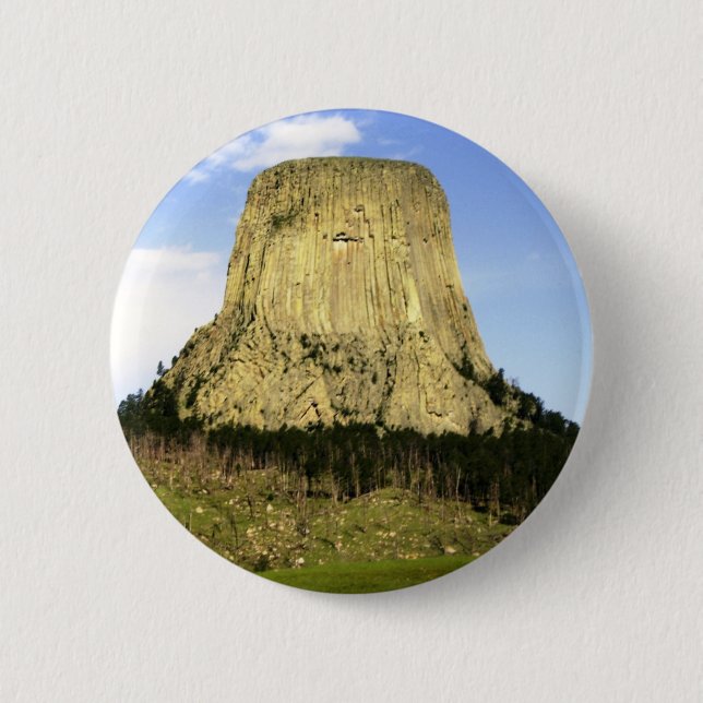 Bóton Redondo 5.08cm A torre do diabo, Wyoming (Frente)
