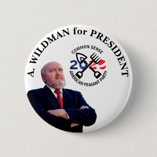 Bóton Redondo 5.08cm   A. Wildman para Presidente 2020