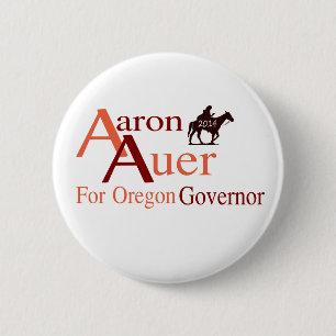 Bóton Redondo 5.08cm Aaron Auer para o pino do governador de Oregon