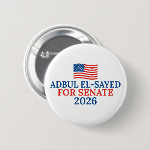 Bóton Redondo 5.08cm Abdul El-Sayed para Senado Eleição 2026