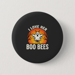 Bóton Redondo 5.08cm Abejas Boo Fantasmas de Halloween Diseño Divertido