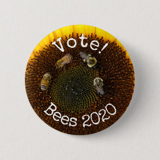 Bóton Redondo 5.08cm Abelhas do voto!