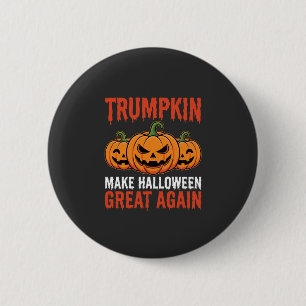 Bóton Redondo 5.08cm Abóbora Trumpkin engraçada paródia de Halloween