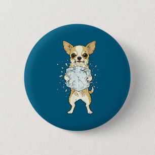 Bóton Redondo 5.08cm Abolir gelo chihuahua engraçado sem gelo meme de c