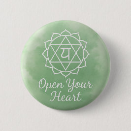Bóton Redondo 5.08cm Abra Seu Coração Anahata Chakra Cardíaco Espiritua