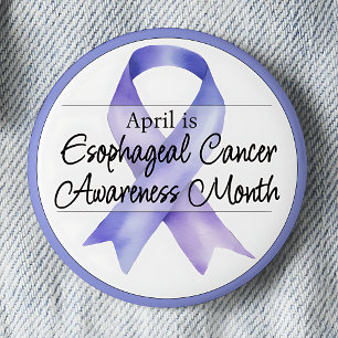 Bóton Redondo 5.08cm Abril Mês de Consciência do Cancer Esofágico
