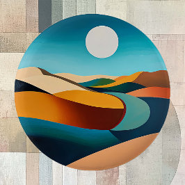 Bóton Redondo 5.08cm Abstrato Desertscape