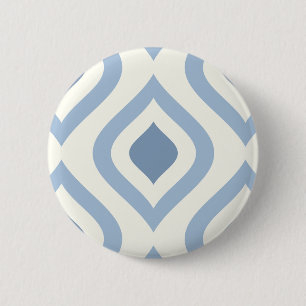 Bóton Redondo 5.08cm Abstrato geométrica, azul e esbranquiçada