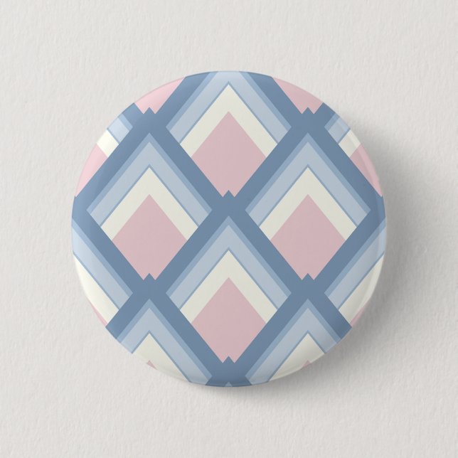 Bóton Redondo 5.08cm Abstrato geométrica, azul, rosa e esbranquiçada (Frente)