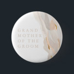 Bóton Redondo 5.08cm Abstrato GrandMãe do Botão do Groom<br><div class="desc">Este design romântico eterno apresenta um buquê floral com cores suaves e sotaques botânicos. Todos os aspectos deste design podem ser editados (fonte,  tamanho do texto ou sotaques florais movidos/removidos) para ajustado das suas necessidades. Entre em contato comigo se precisar de ajuda com este design</div>