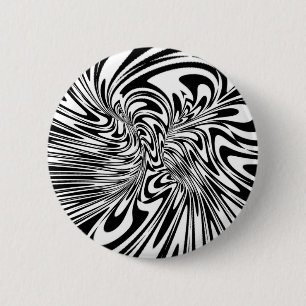 Bóton Redondo 5.08cm  abstrato preto e branco