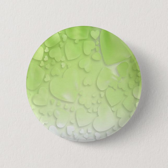 Bóton Redondo 5.08cm Abstrato verde e branco (Frente)