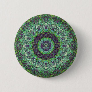 Bóton Redondo 5.08cm Abstrato Verde Jardim Mandala