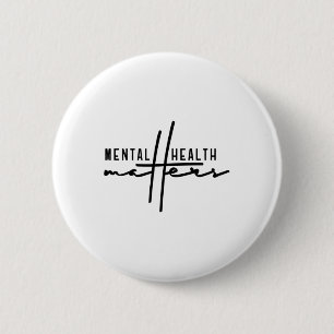 Bóton Redondo 5.08cm Acabe Com Os Problemas Mentais Do Estigma