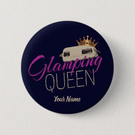 Bóton Redondo 5.08cm Acampamento Rainha de Luz com Caravanas Vintage
