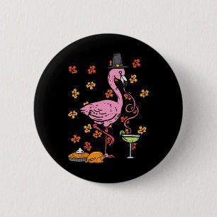 Bóton Redondo 5.08cm Ação de Graças Pilgrim Flamingo Queda Homens do ou