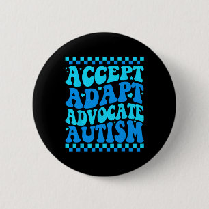 Bóton Redondo 5.08cm Aceitar Adaptar o Advocate Autismo Homens Meses de