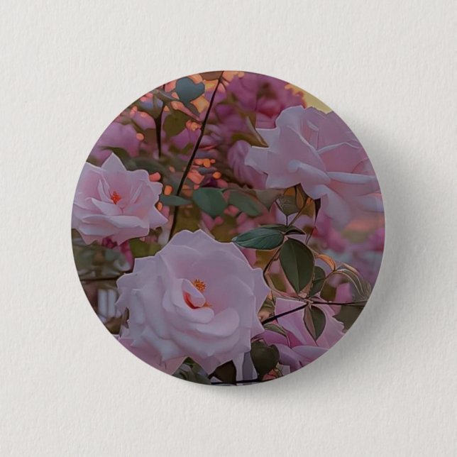 Bóton Redondo 5.08cm Acessórios de rosa rosa (Frente)
