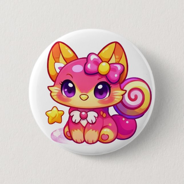 Bóton Redondo 5.08cm Acessórios Kawaii Pulpunkys (Frente)