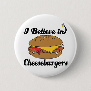 Bóton Redondo 5.08cm acredito em cheeseburgers
