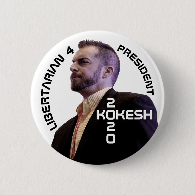 Bóton Redondo 5.08cm Adam Kokesh para o presidente 2020 (Frente)