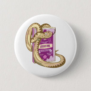 Bóton Redondo 5.08cm ADDERS FORK Witches Spell Shakespeare