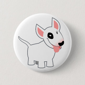 Bóton Redondo 5.08cm Adesivo de botão de bull terrier de desenho animad