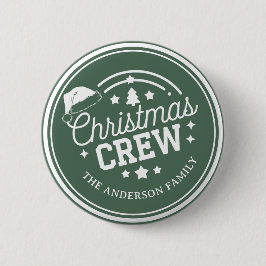 Bóton Redondo 5.08cm Adesivo personalizado de Natal da tripulação diy