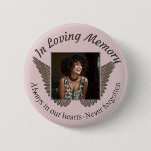 Bóton Redondo 5.08cm Adicionar Memorial Personalizado de Fotografia