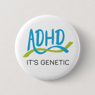 Bóton Redondo 5.08cm ADN de ADHD - É genético