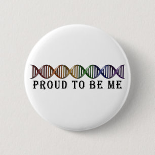 Bóton Redondo 5.08cm ADN do arco-íris do orgulho de LGBT