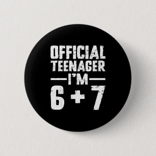 Bóton Redondo 5.08cm Adolescente Eu Estou No Meu 13º Aniversário 6 7 Me