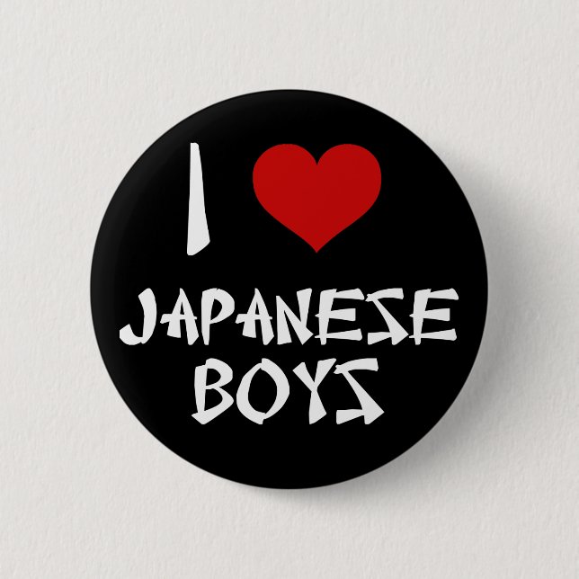 Bóton Redondo 5.08cm Adoro japoneses (Frente)
