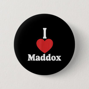Bóton Redondo 5.08cm Adoro Maddox Heart Groovy Personalizado Nome Maddo