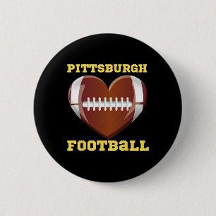 Bóton Redondo 5.08cm Adoro Pittsburgh Futebol Heart Women Toddler Gir