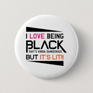 Bóton Redondo 5.08cm Adoro Ser Preto x Pirend