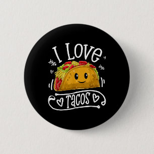 Bóton Redondo 5.08cm Adoro Tacos T Shirt Cinco De Mayo Mulheres Homens 