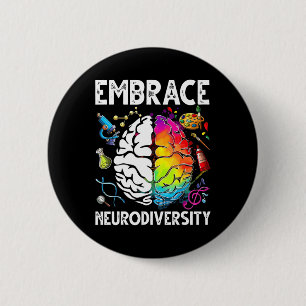 Bóton Redondo 5.08cm Adotar Neurodiversity Autismo Professor Mo