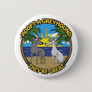 BÓTON REDONDO 5.08CM ADOTE UM GREYHOUND SÃO ÓTIMOS