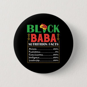 Bóton Redondo 5.08cm África Negro por nutrição Fato de Melanina Consciê