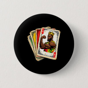 Bóton Redondo 5.08cm Afro-Americano Rei Negro De Corações Histor Negro